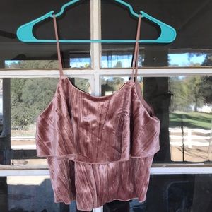 Pink Velvet Crop Top